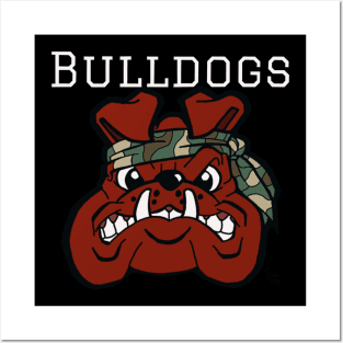 Bulldog camo Posters and Art